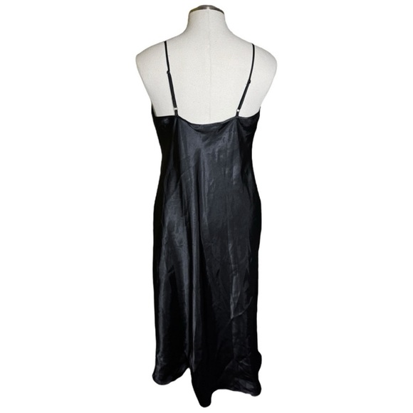 Cruz Vintage Black Satin Nightgown Slip - Picture 3 of 5